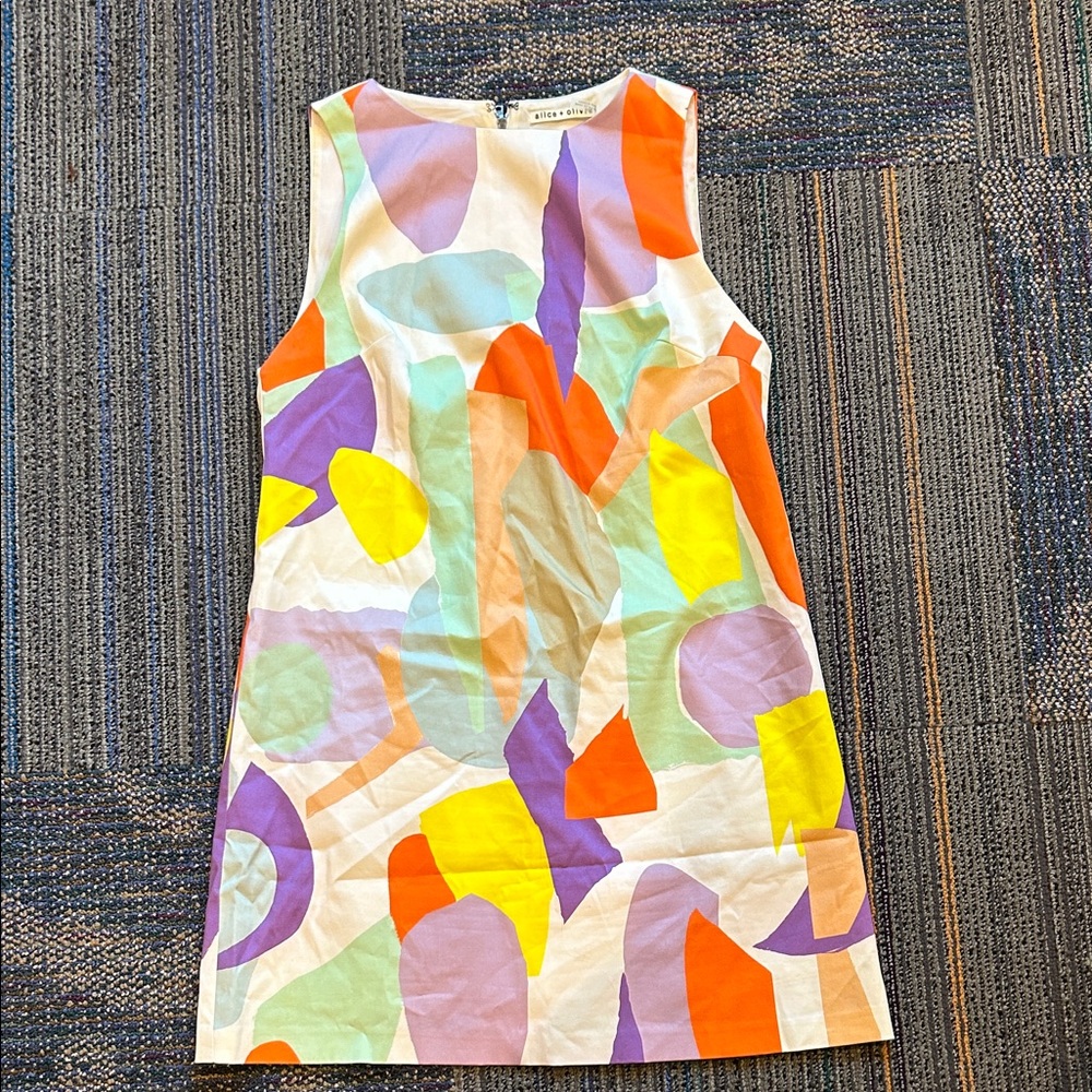 Alice + Olivia Multicolor Abstract Shift Dress - So Cute!
